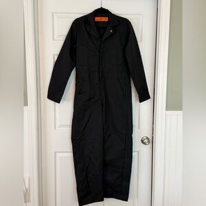 Men's Black Twill Coveralls